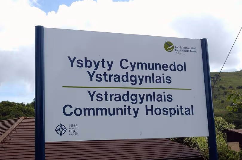 Ystradgynlais Community Hospital Sign